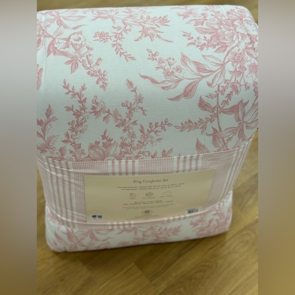 Floral Pink King Comforter Set